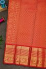 Kancheepuram Silk Midnight Blue Saree With Peacock And Gandaberunda Buttis Body