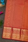 Kancheepuram Silk Lime Green Saree With Peacocks And Florals Buttis Body