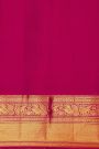 Kancheepuram Silk Bottle Green Saree With Florals And Gandaberunda Buttis Body