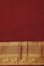 Kancheepuram Silk Sea Green Saree With Zari Lines And Peacocks Border