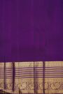 Kancheepuram Silk Pink Saree With Zari Lines And Peacocks Border