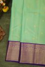 Kancheepuram Silk Mint Green Saree With Kuttu Border