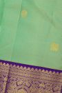 Kancheepuram Silk Mint Green Saree With Kuttu Border