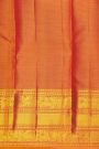 Kancheepuram Silk Bottle Green Saree With Peacocks And Yalis Border