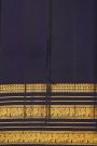 Kancheepuram Silk Orange Saree With Zari Lines And Peacocks Border