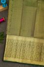 Kancheepuram Silk Purple Saree With Self Traditional Border