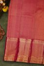 Kancheepuram Silk Magenta Saree With Florals And Peacocks Body