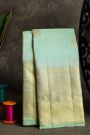 Kancheepuram Silk Mint Green Saree With Self Border