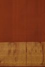Kancheepuram Silk Rust Brown Saree With Checks Florals And Buttis Body