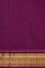Kancheepuram Silk Bottle Green Saree With Checks And Floral Buttis Body