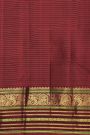 Kancheepuram Silk Black Saree With Florals And Buttis In Checks Body