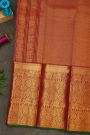 Kancheepuram Silk Maroon Saree With Florals And Elephants Traditional Long Border
