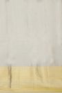 Kancheepuram Silk Off White Saree With Florals And Leaves Jaal Body