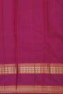 Kancheepuram Silk Purple Saree With Florals And Birds In Checks Body