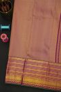 Kancheepuram Silk Pink Saree With Florals And Diamonds In Lines Border