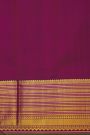 Kancheepuram Silk Pink Saree With Florals And Diamonds In Lines Border