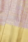 Kancheepuram Silk Lavender Saree With Florals In Meenakari Body