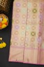 Kancheepuram Silk Multi Colour Saree With Diamonds And Floral Border