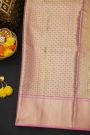 Kancheepuram Silk Multi Colour Saree With Diamonds And Floral Border