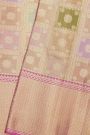 Kancheepuram Silk Multi Colour Saree With Diamonds And Floral Border