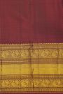 Kancheepuram Silk Wine Saree With Peacock Buttis Body