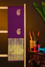 Kancheepuram Silk Purple Saree With Florals And Paisleys In Zari Body