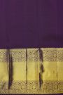 Kancheepuram Silk Purple Saree With Florals And Paisleys In Zari Body