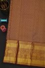 Kancheepuram Silk Red Saree With Florals And Leaves In Zari Body