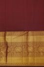 Kancheepuram Silk Red Saree With Florals And Leaves In Zari Body