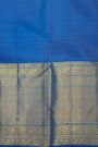 Kancheepuram Silk Sky Blue Saree With Florals And Leaves In Zari Body