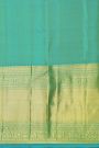 Kancheepuram Silk Green Saree With Florals And Leaves In Zari Body