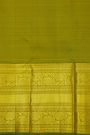 Kancheepuram Silk Orange Saree With Florals And Leaves Jaal Border