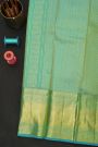 Kancheepuram Silk Green Saree With Florals And Leaves In Zari Body