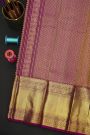 Kancheepuram Silk Bottle Green Saree With Florals And Leaves In Zari Body