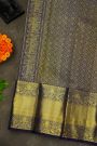 Kancheepuram Silk Royal Blue Saree With Florals And Buttis Body