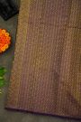 Kancheepuram Silk Purple Saree With Florals Jaal Turning Border