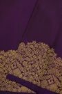 Kancheepuram Silk Purple Saree With Florals Jaal Turning Border