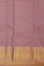 Kancheepuram Silk Lavender Saree With Florals And Peacock Butti Body