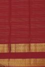 Kancheepuram Silk Maroon Saree With Zari Checks Florals And Leaves Jaal Border