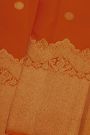 Kancheepuram Silk Orange Saree With Florals And Buttis Body