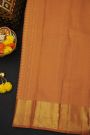 Kancheepuram Silk Rust Saree With Diamonds And Florals Border