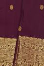 Kancheepuram Silk Wine Saree With Florals And Buttis Body And Self Border