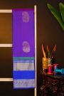 Kancheepuram Silk Purple Saree With Florals And Paisleys In Zari Body