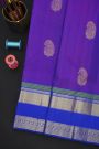 Kancheepuram Silk Purple Saree With Florals And Paisleys In Zari Body