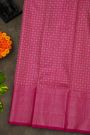 Kancheepuram Silk Blush Pink Saree With Elephants And Peacock Buttis Body
