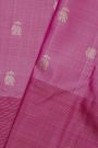 Kancheepuram Silk Blush Pink Saree With Elephants And Peacock Buttis Body