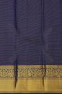 Kancheepuram Silk Peacock Green Saree With Zari Lines And Floral Buttis Body