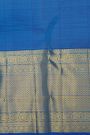 Kancheepuram Silk Sky Blue Saree With Florals And Leaves In Zari Body
