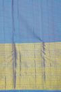 Kancheepuram Silk Lavender Saree With Florals In Zari Checks Body
