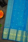 Kancheepuram Silk Dual Colour Saree With Zari Checks Florals And Buttis Body